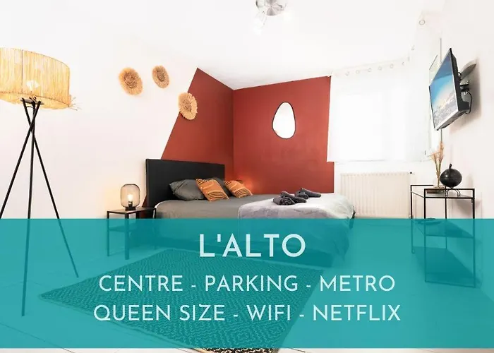 L'alto - Toulousecozyflat - Centre- Parking - Metro Lägenhet